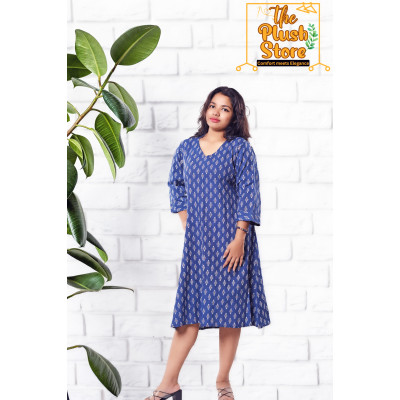 Middy Dress In Pure Cotton For Women