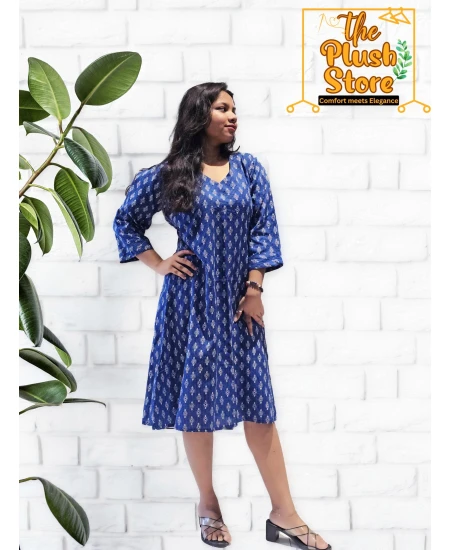 Midi Dress In Pure Cotton For Women