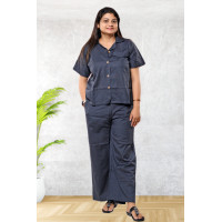 Pure Linen half Sleeve Co-ord Set