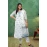 White Printed Pure Cotton Three Piece Set For Women