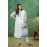 White Printed Pure Cotton Three Piece Set For Women