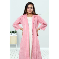 Two Piece Pure Khadi Cotton Dress With Jacket