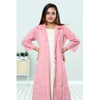 Two Piece Pure Khadi Cotton Dress With Jacket