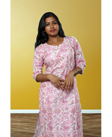 Pure Cotton Printed Kurti For Women