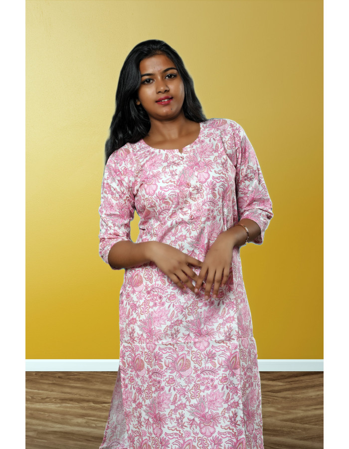 Pure Cotton Printed Kurti For Women