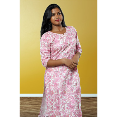 Pure Cotton Printed Kurti For Women