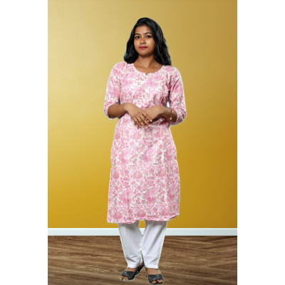 Pure Cotton Printed Kurti For Women