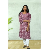 Cotton Violet Kurti for Women