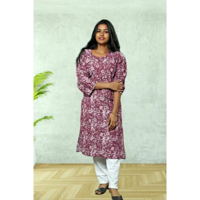Cotton Violet Kurti for Women