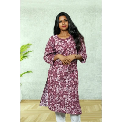 Cotton Violet Kurti for Women