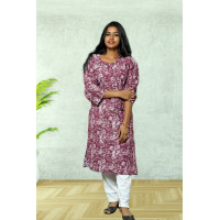 Cotton Violet Kurti for Women