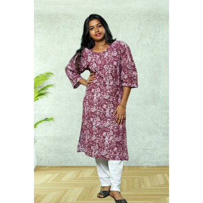Cotton Violet Kurti for Women