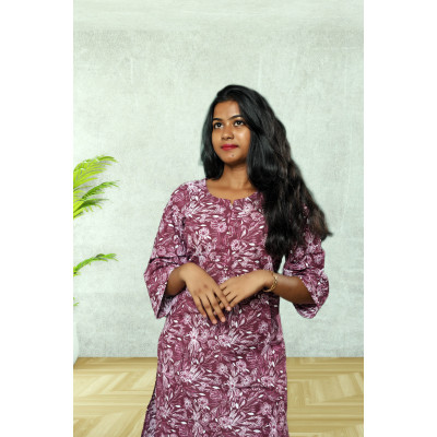 Cotton Violet Kurti for Women