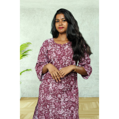 Cotton Violet Kurti for Women