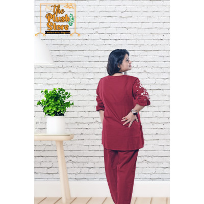 Pure Cotton Co-ord set with Embroidery for Women