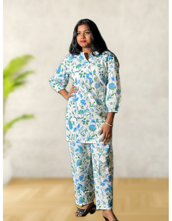 Pure Cotton Floral Co-ord Set For Women