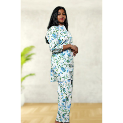 Pure Cotton Floral Co-ord Set For Women