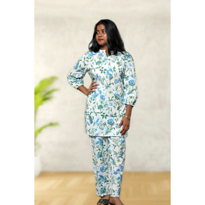 Pure Cotton Floral Co-ord Set For Women