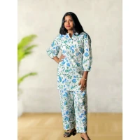 Pure Cotton Floral Co-ord Set For Women