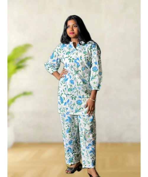 Pure Cotton Floral Co-ord Set For Women