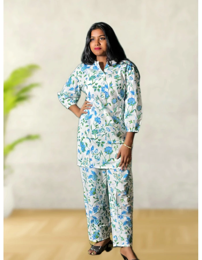 Pure Cotton Floral Co-ord Set For Women