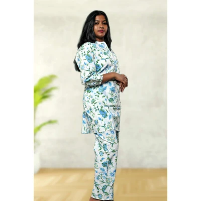 Pure Cotton Floral Co-ord Set For Women