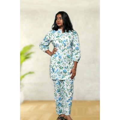 Pure Cotton Floral Co-ord Set For Women
