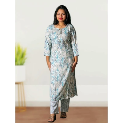 Two Piece Kurti Pant Set For Women