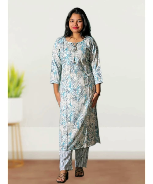 Two Piece Kurti Pant Set For Women
