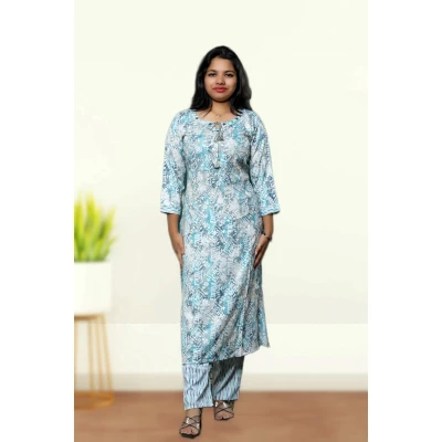 Two Piece Kurti Pant Set For Women