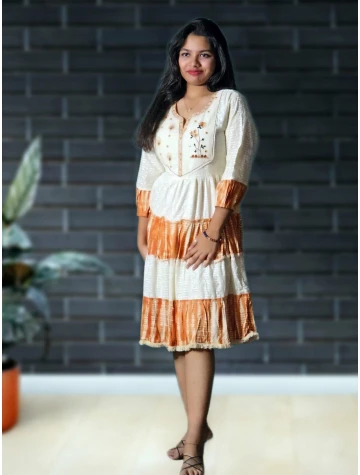 Hakoba Short Dress For Women  Hakoba Short Dress For Women data-sizes=