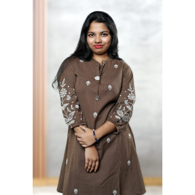 Linen Hand Embroidered Special Co-ords  For Women