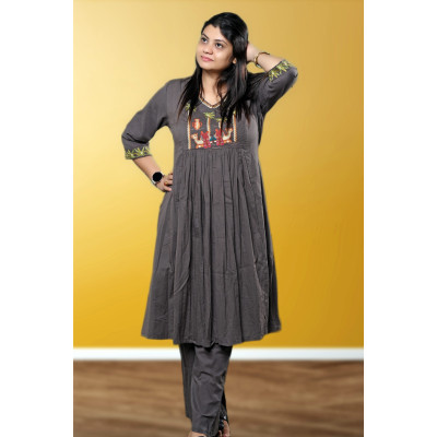 Pure Cotton Kurti Co-ord Set For Women