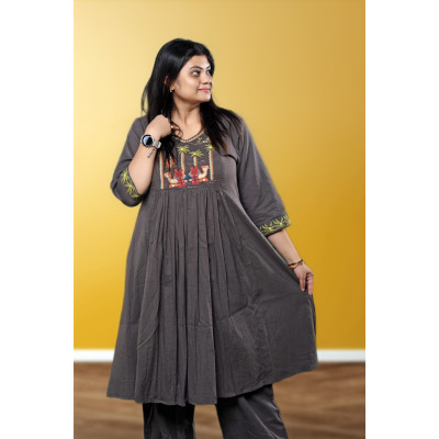 Pure Cotton Kurti Co-ord Set For Women
