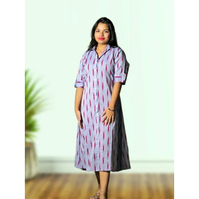 Cotton Ikkat One Piece Set For Women