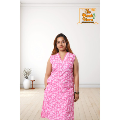 Pure Cotton Kurti Pant Set For Women