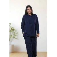 Pure Linen Full Sleeve Co-ord Set For Women