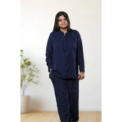 Pure Linen Full Sleeve Co-ord Set For Women