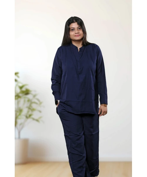 Pure Linen Full Sleeve Co-ord Set For Women