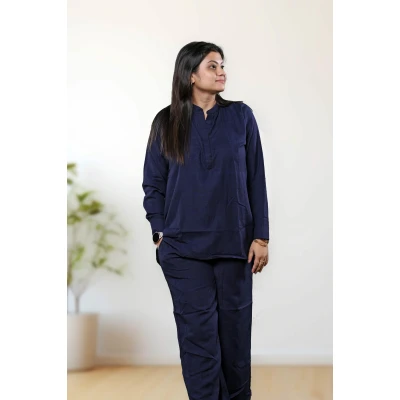 Pure Linen Full Sleeve Co-ord Set For Women