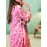 Pink Floral Two Piece Kurti Pant Co-ord Set For Women