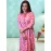 Pink Floral Two Piece Kurti Pant Co-ord Set For Women