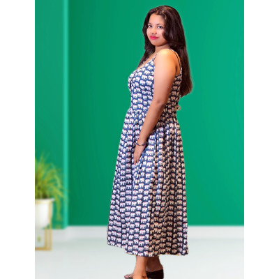 Pure Cotton Noodle Strap Dress For Women