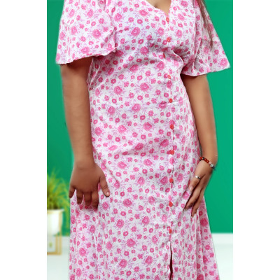 Pure Cotton One Piece Dress For Women