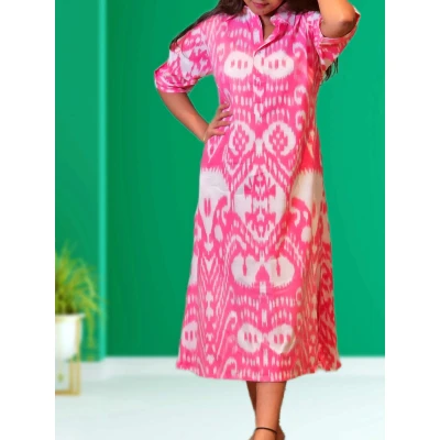 A-line Pink Dress For Women